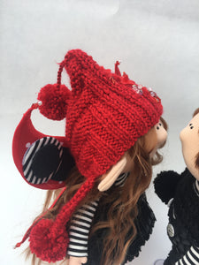 Rory Girl Elf Doll with Wings in Red 12.5"/32cm