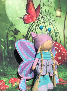 Valerie 12"/30cm Blue & Purple Butterfly Doll with Two Sided Wings