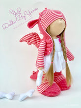 Load image into Gallery viewer, Dany 12&quot;/30cm Pink Dragon Doll with Spiked Jacket
