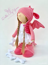 Load image into Gallery viewer, Dany 12&quot;/30cm Pink Dragon Doll with Spiked Jacket
