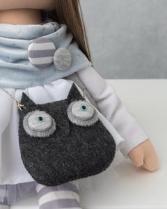 Emmy Jumbo Owl Doll with Tiny Matching Buddy 18.5"/47cm