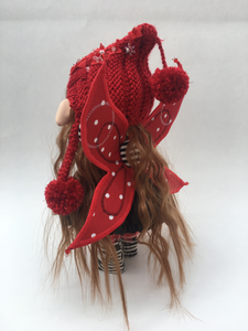 Rory Girl Elf Doll with Wings in Red 12.5"/32cm