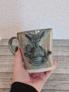 Handmade Polymer Clay 3D Sphynx Cat Mug