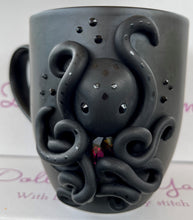 Load image into Gallery viewer, Handmade Polymer Clay 3D Octopus Mug with Rhinestones
